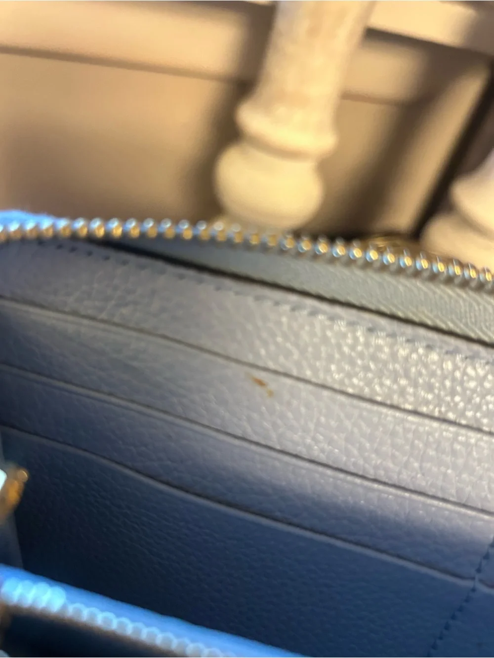 Gucci Zumi Zip Around Wallet in Baby Blue